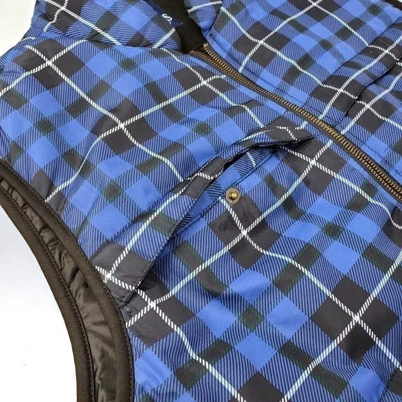 RALPH LAUREN Chaps Men's L Blue Plaid Puffer Vest - Picture 8 of 11